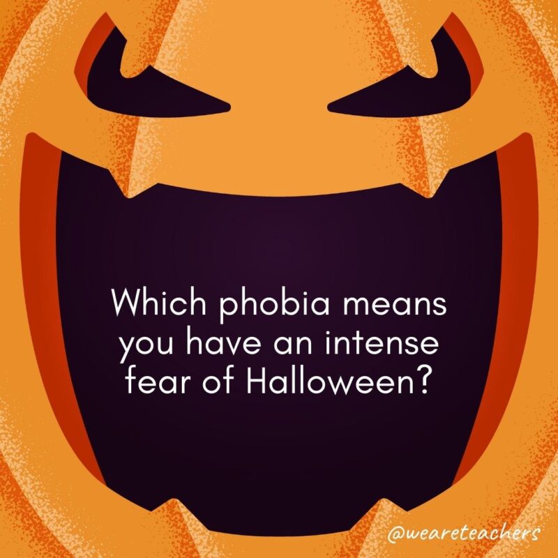 Which phobia means you have an intense fear of Halloween?