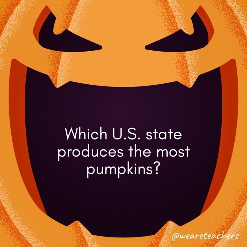 Which U.S. state produces the most pumpkins?