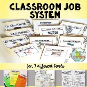 Clickable TPT resource cover image for a classroom jobs resource