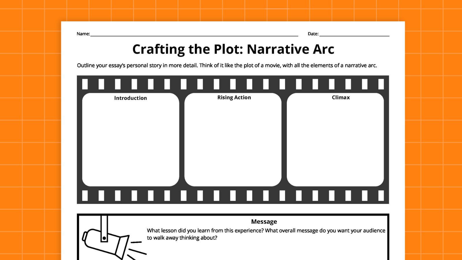 Personal Narrative Planner Printable