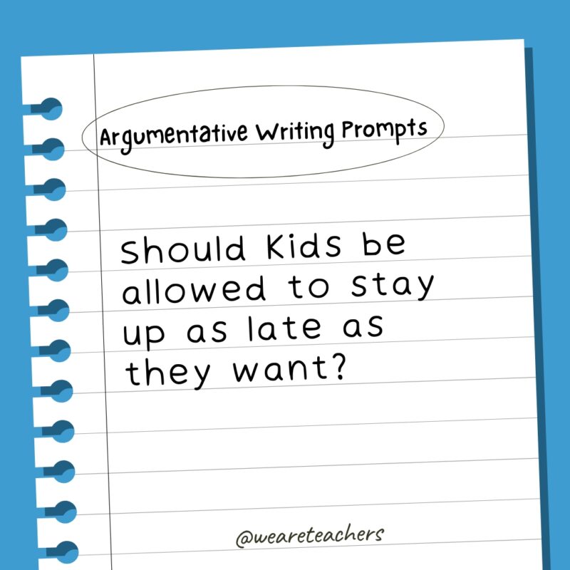 Should kids be allowed to stay up as late as they want?