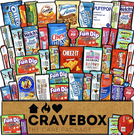 Cravebox with sweet and salty snacks- teacher gifts