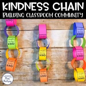 A clickable TPT resource cover image for "Friendship or Kindness Chain - Classroom Community"
