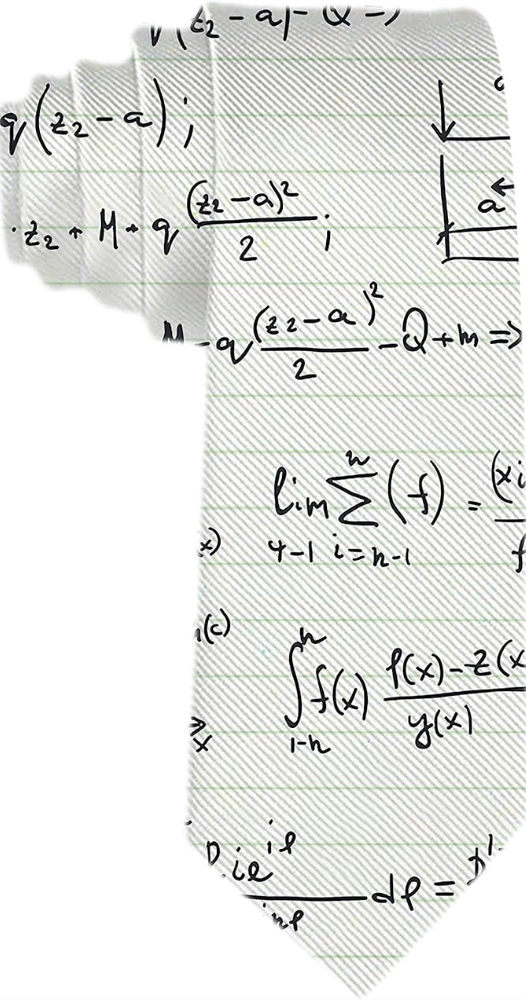 Tie with alegbra equations on it