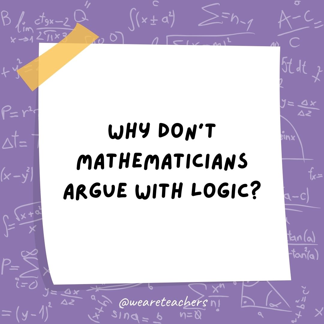 Why don't mathematicians argue with logic?
