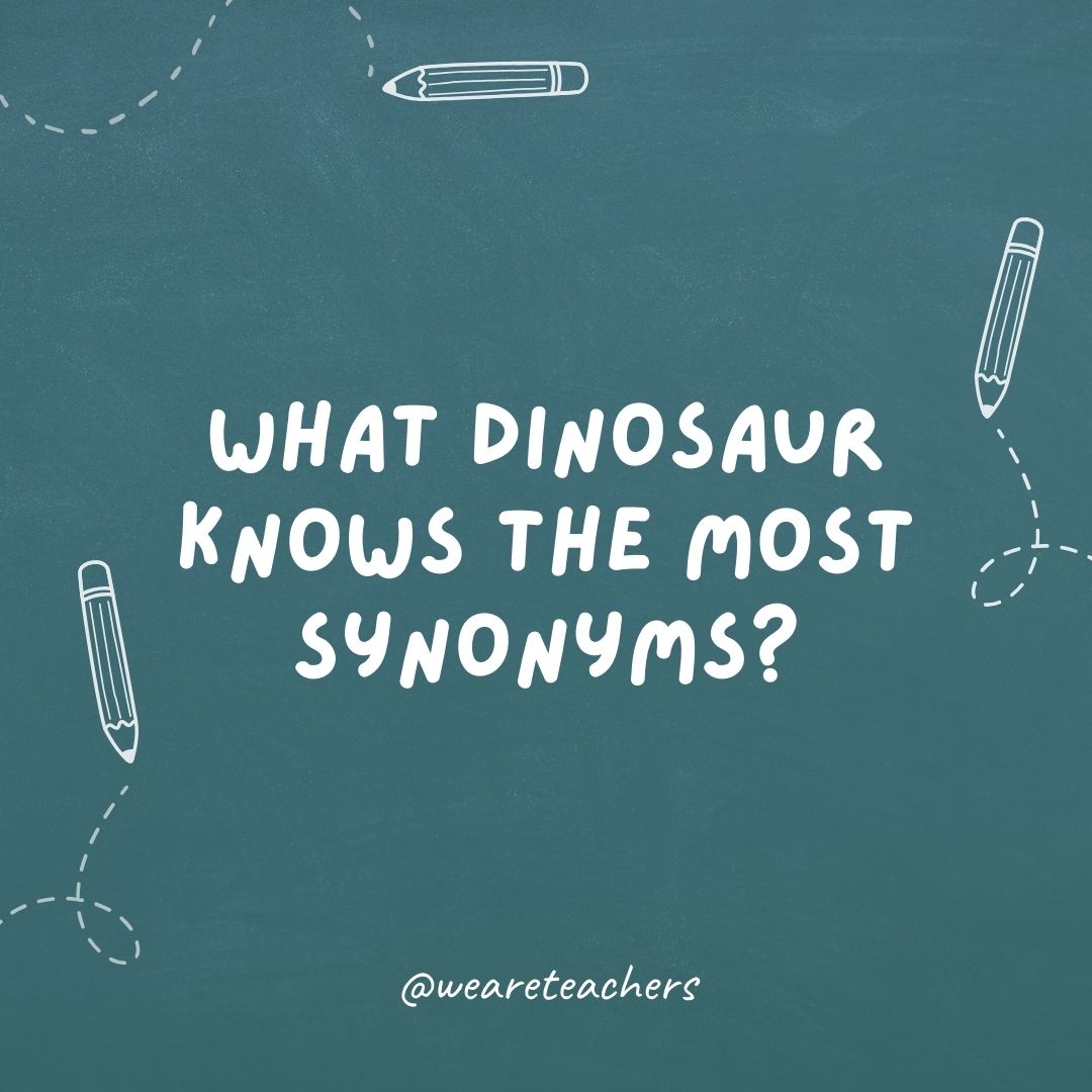 What dinosaur knows the most about synonyms?