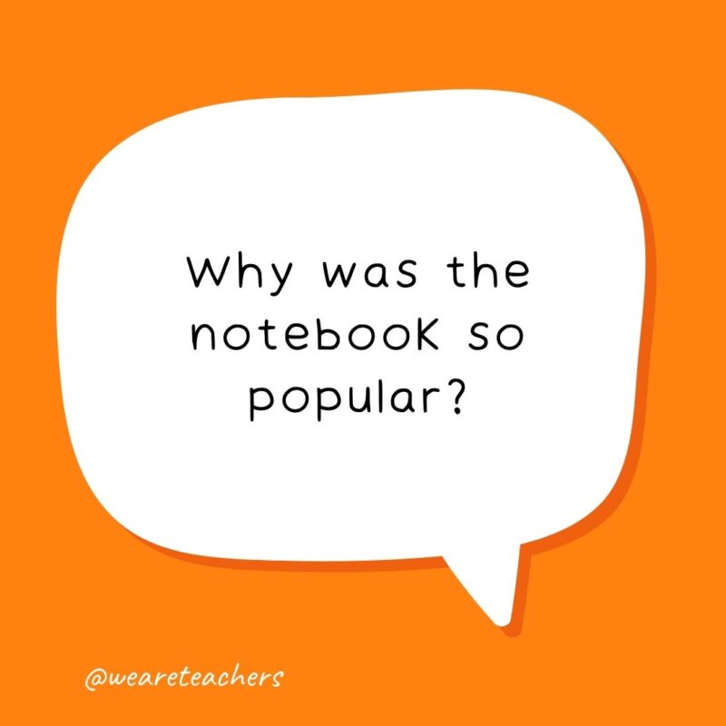  Why was the notebook so popular?