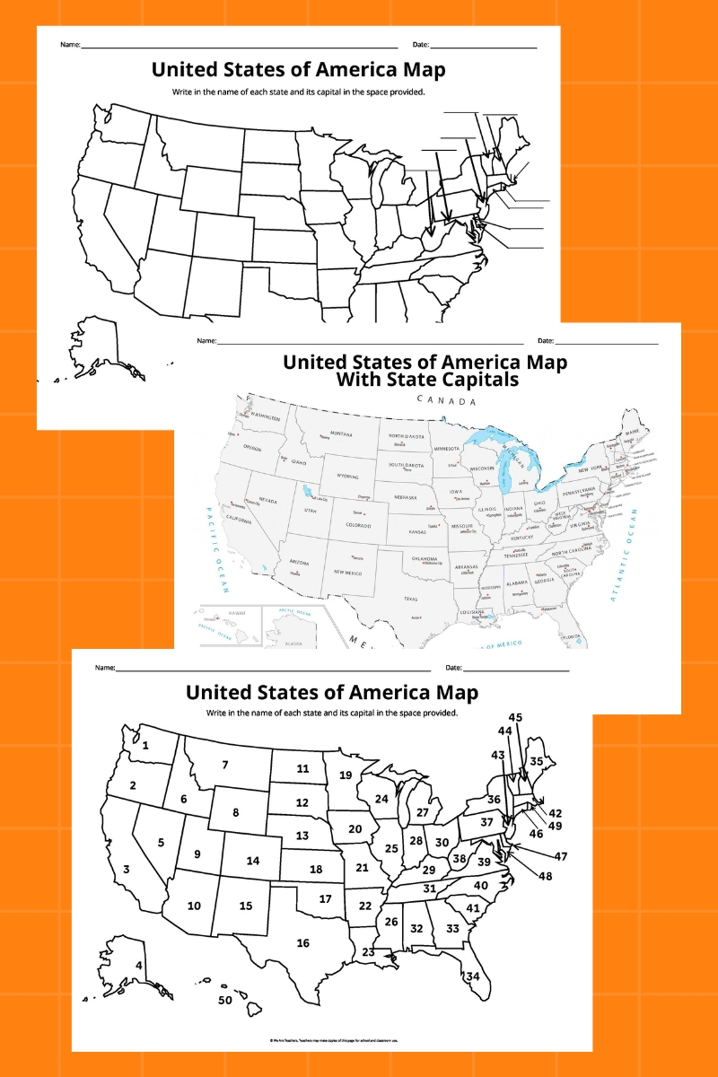 U.S. State Matching Puzzles