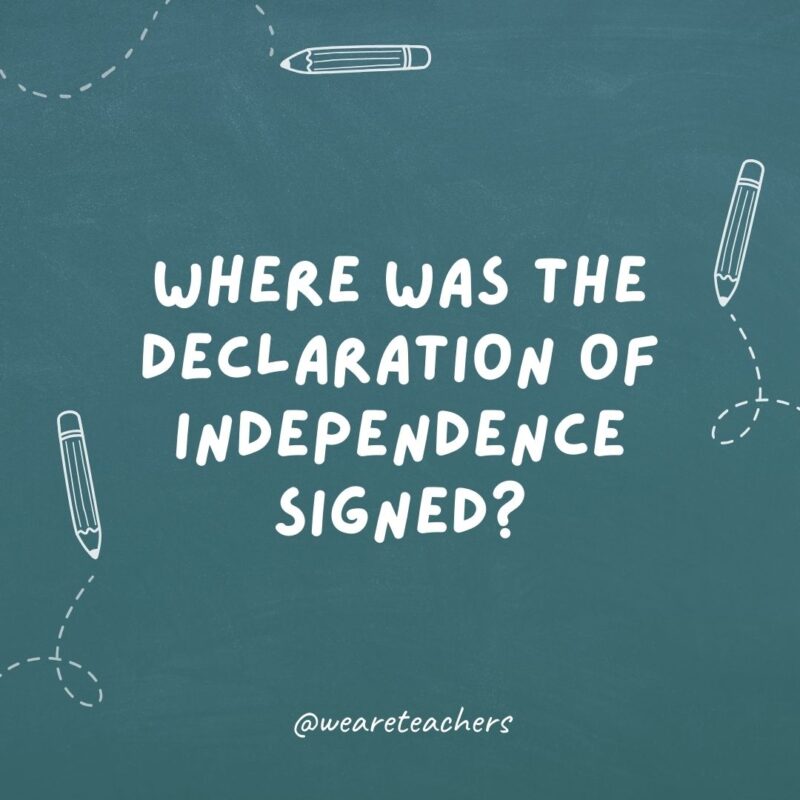 Where was the Declaration of Independence signed?