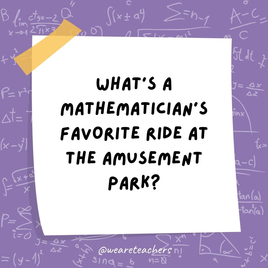 What's a mathematician's favorite ride at the amusement park?
