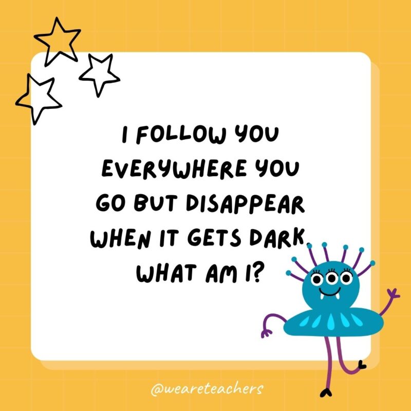 I follow you everywhere you go but disappear when it gets dark. What am I?