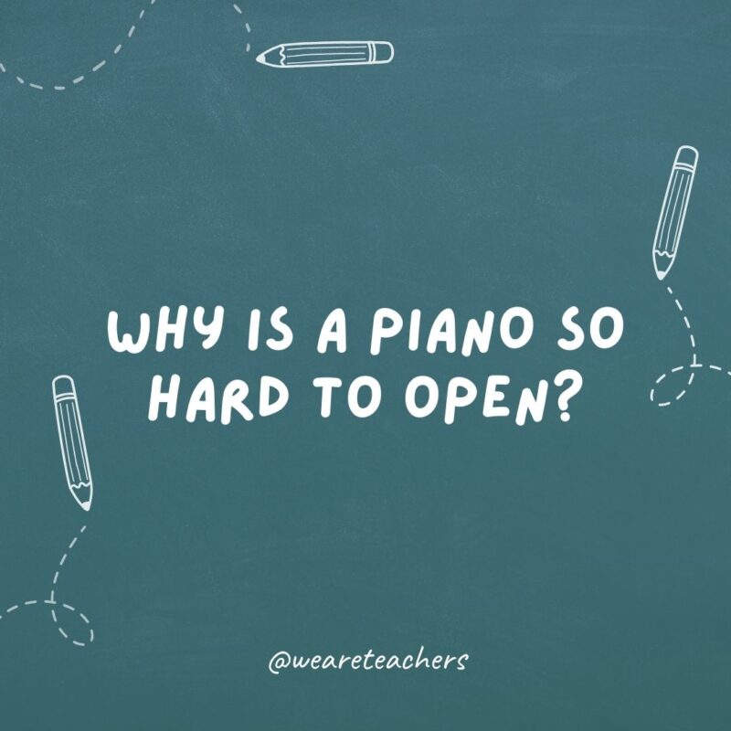 Why is a piano so hard to open?