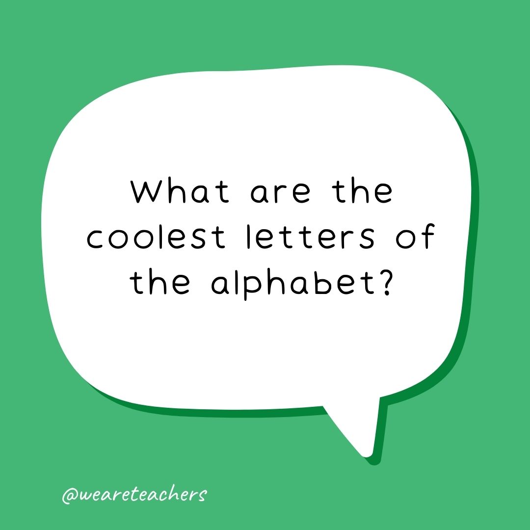 What are the coolest letters of the alphabet?

AC.