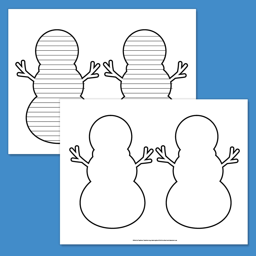 Large Snowman Template