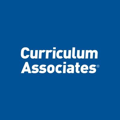 Curriculum Associates logo, showing the company name on a medium blue background