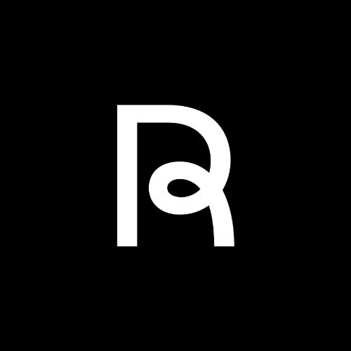 Renaissance logo in white on a black background