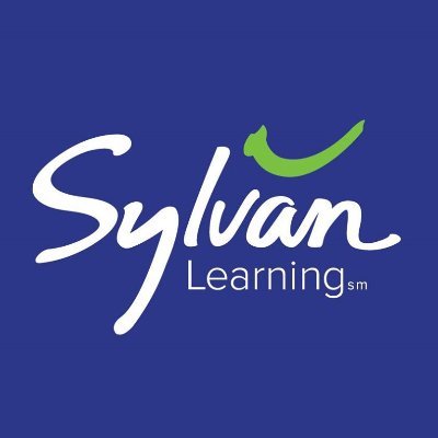 Sylvan Learning logo in white on a dark blue background