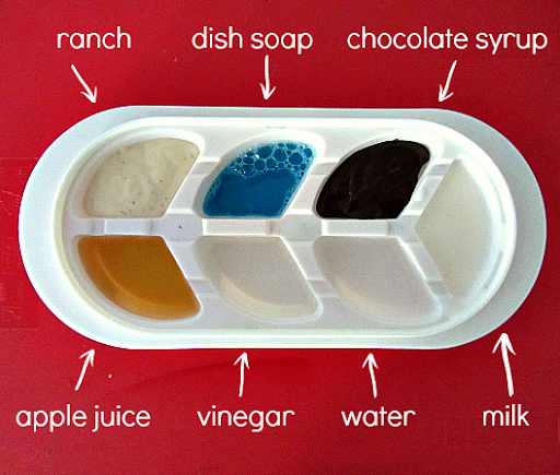 Kitchen science projects for 2nd graders experiment with different liquids in an ice tray