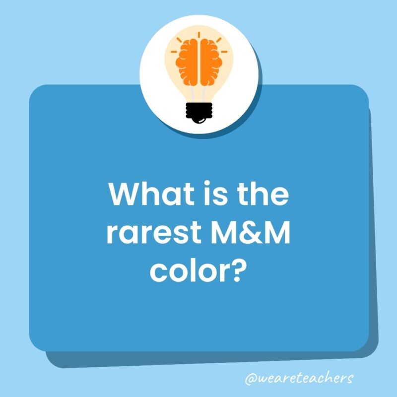 What is the rarest M&M color?-trivia questions for kids