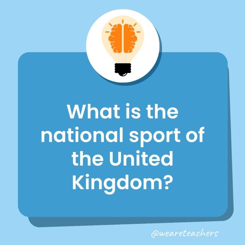 What is the national sport of the United Kingdom?