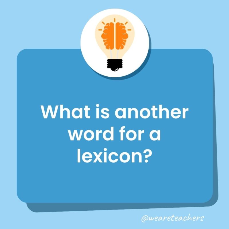 What is another word for a lexicon?