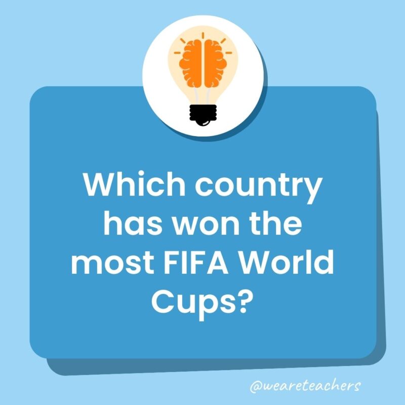 Which country has won the most FIFA World Cups?- trivia questions for kids