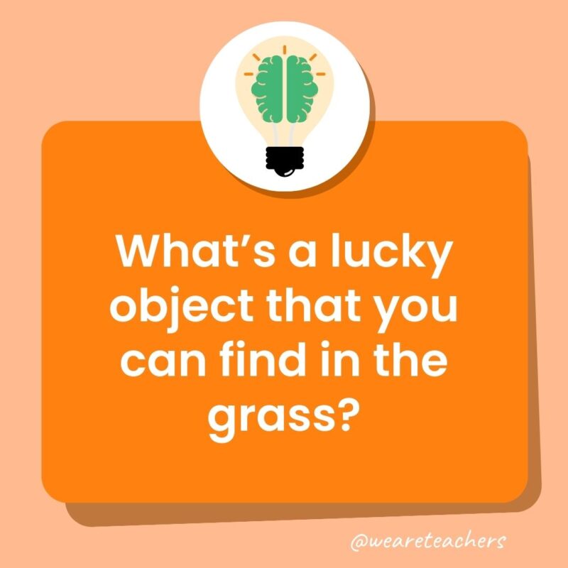 What’s a lucky object that you can find in the grass?