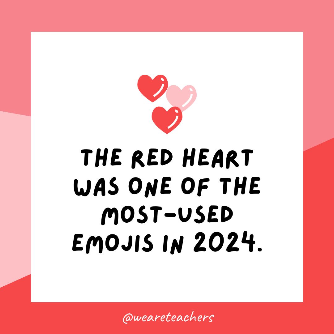 The red heart was one of the most-used emojis in 2024.