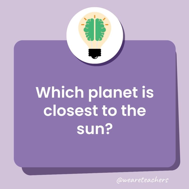 Which planet is closest to the sun?