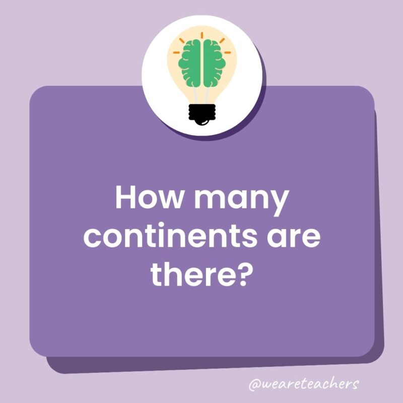 How many continents are there?