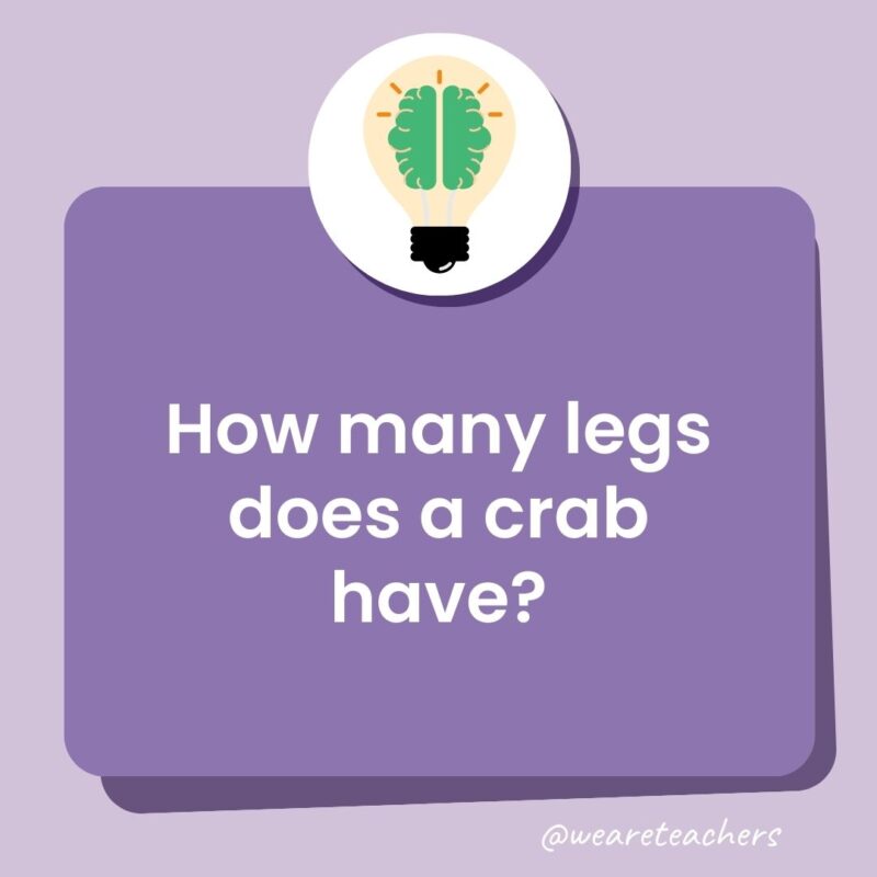 How many legs does a crab have?