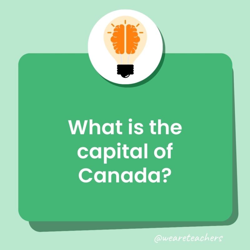 What is the capital of Canada?-trivia questions for kids