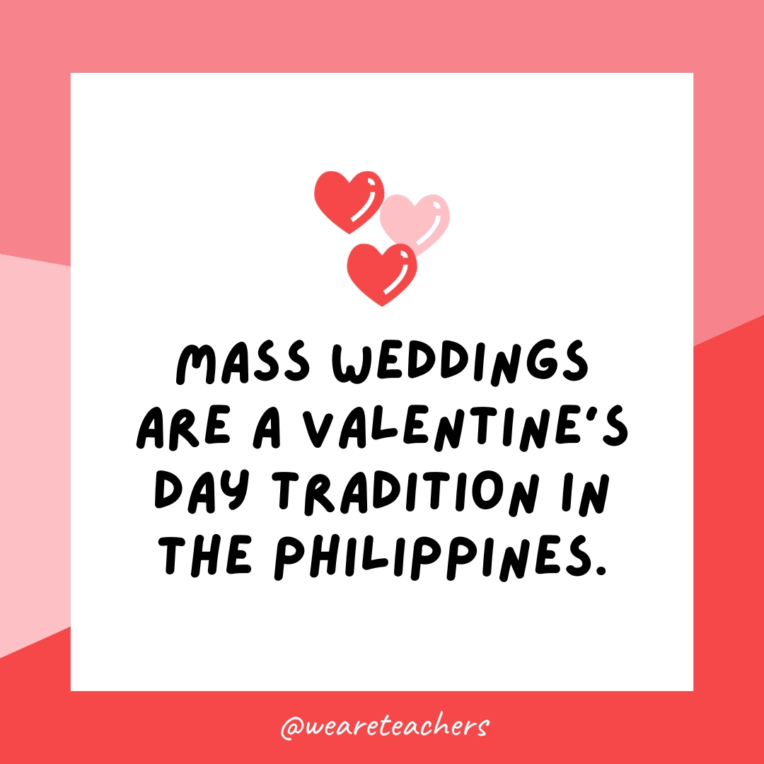 Mass weddings are a Valentine's Day tradition in the Philippines.