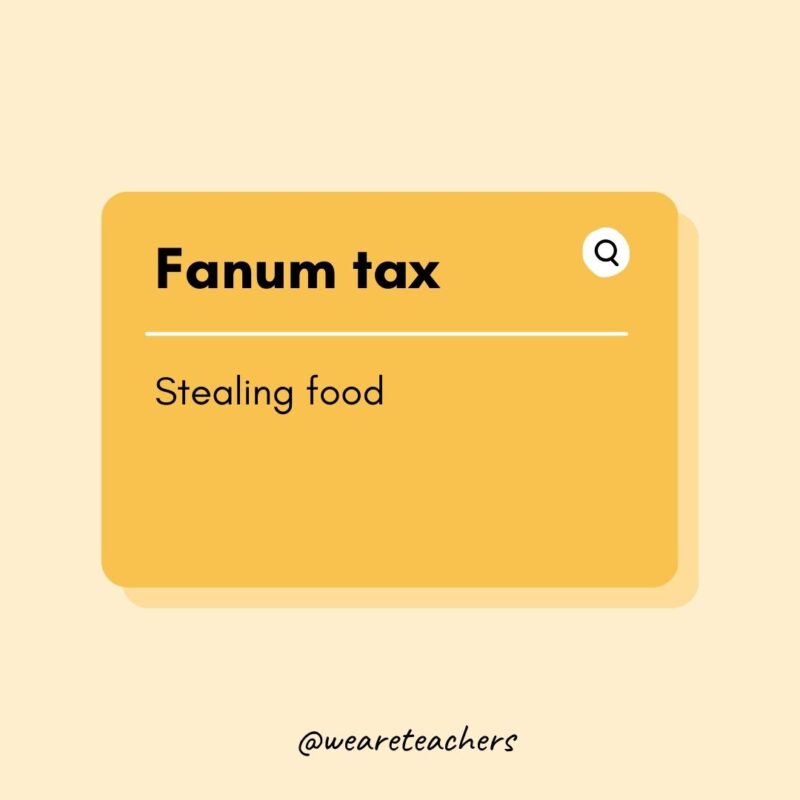 Fanum tax- Teen Slang
