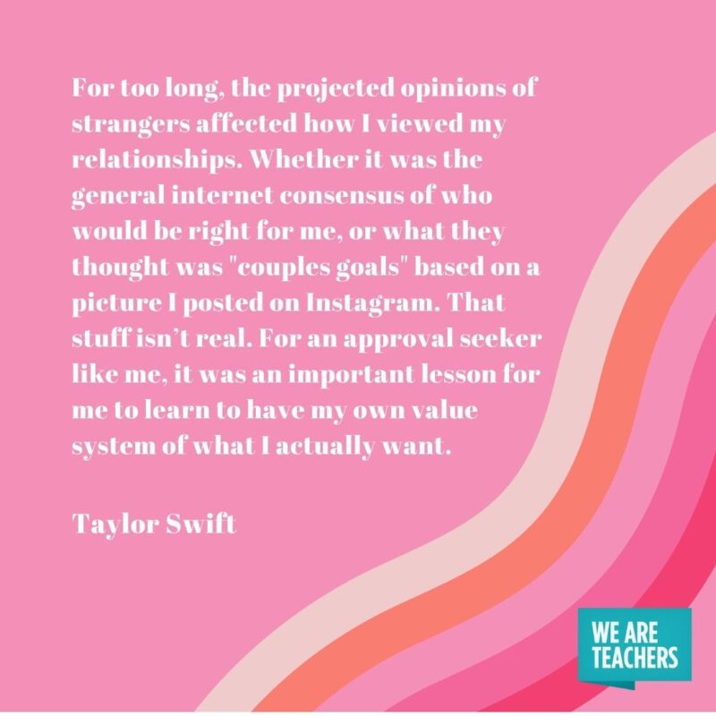 For too long, the projected opinions of strangers affected how I viewed my relationships. Whether it was the general internet consensus of who would be right for me, or what they thought was “couples goals” based on a picture I posted on Instagram. That stuff isn’t real. For an approval seeker like me, it was an important lesson for me to learn to have my own value system of what I actually want. For too long, the projected opinions of strangers affected how I viewed my relationships. Whether it was the general internet consensus of who would be right for me, or what they thought was