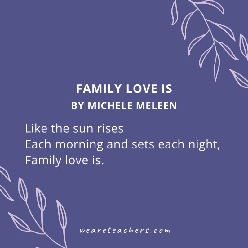 Family Love is by Michele Meleen. - Haiku Poems for Kids