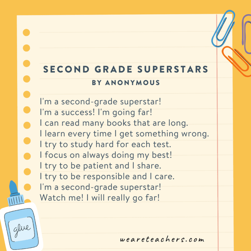 Second Grade Superstars by Anonymous Second Grade Superstars by Anonymous poems for second graders