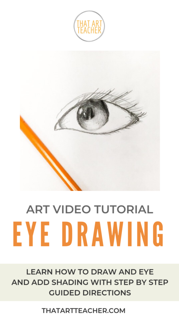 A pencil drawn eye is shown 