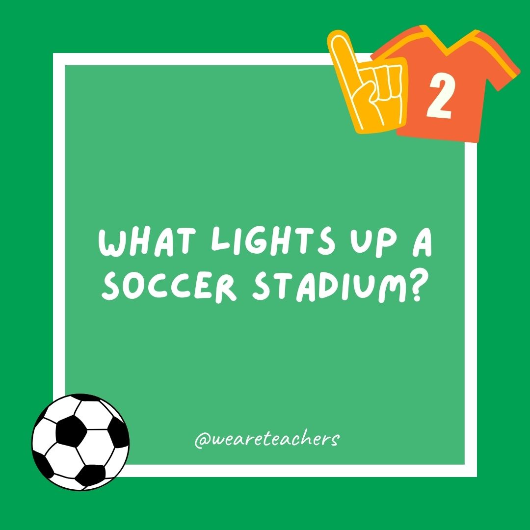 What lights up a soccer stadium? What lights up a soccer stadium?