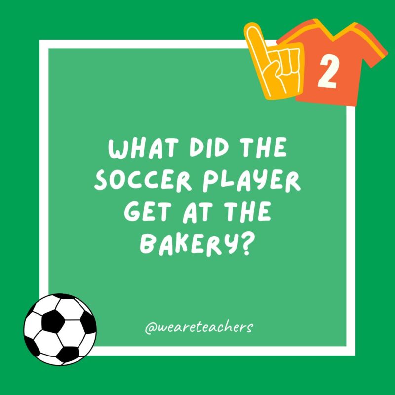 What did the soccer player get at the bakery? What did the soccer player get at the bakery?