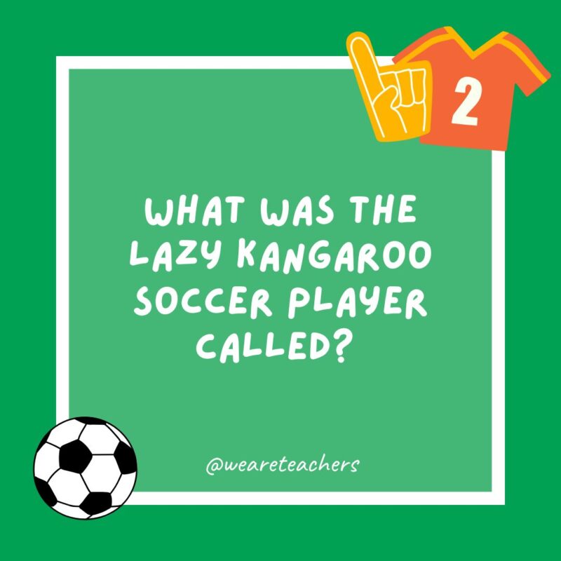What was the lazy kangaroo soccer player called? What was the lazy kangaroo soccer player called?