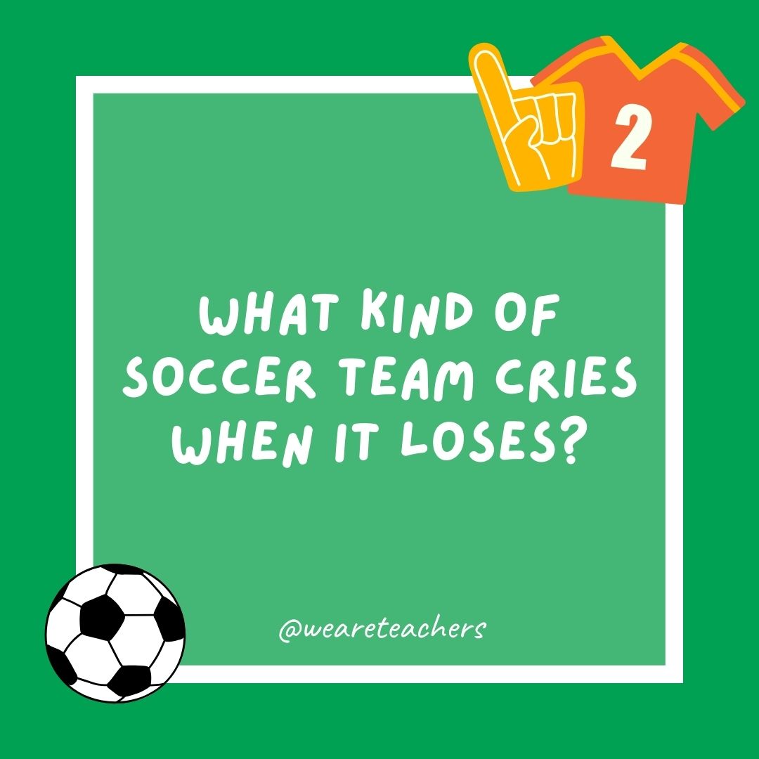 What kind of soccer team cries when it loses? What kind of soccer team cries when it loses?