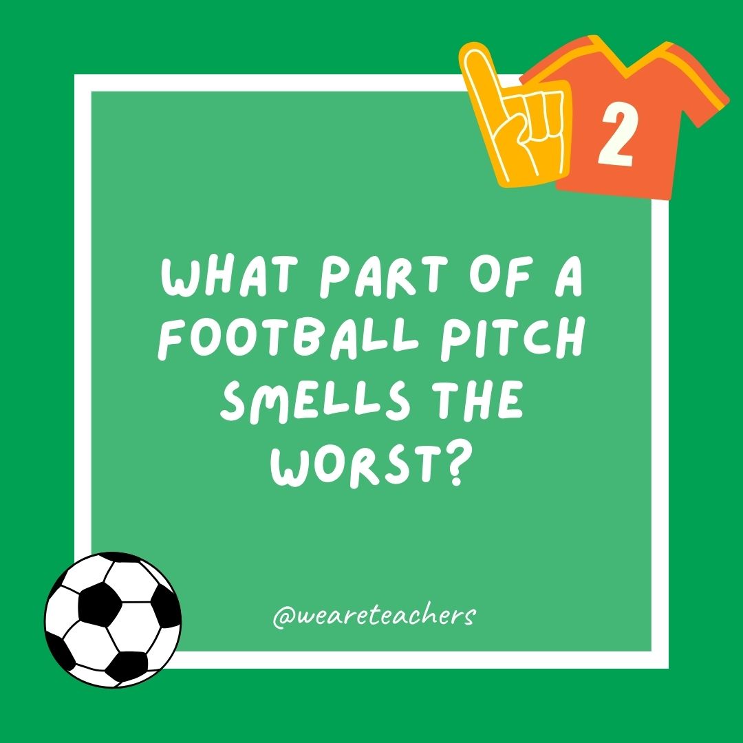 What part of a football pitch smells the worst? What part of a football pitch smells the worst?