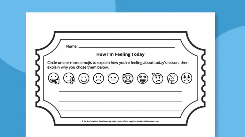 Exit Tickets How I'm Feeling exit ticket for the classroom