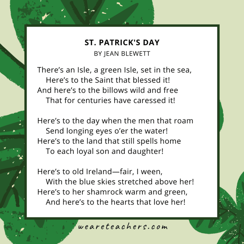 St. Patrick’s Day by Jean Blewett