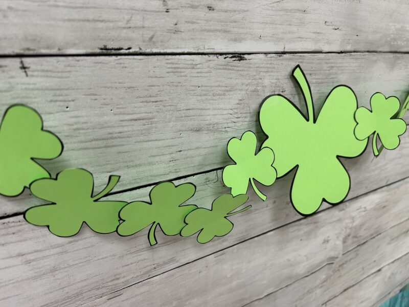 chain made of shamrock cutouts- St. Patrick's Day activities