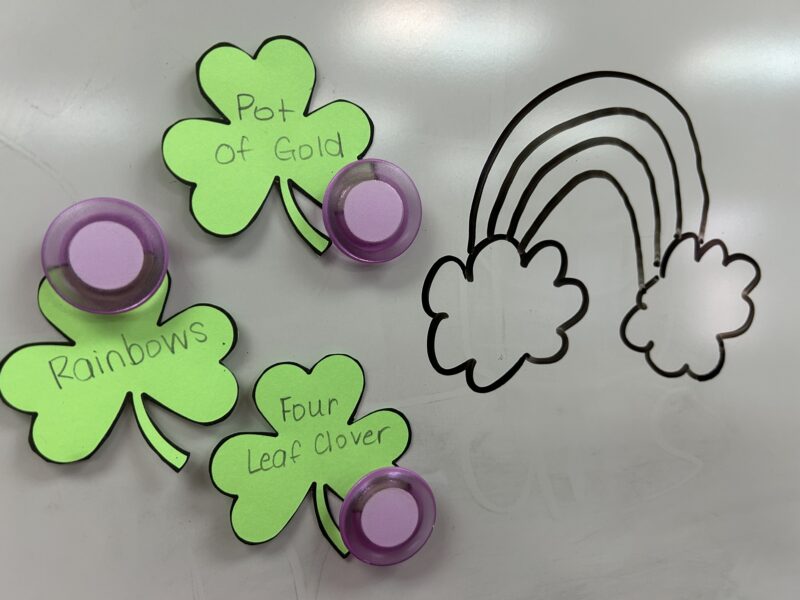 Shamrock pictionary- St. Patrick's Day activities
