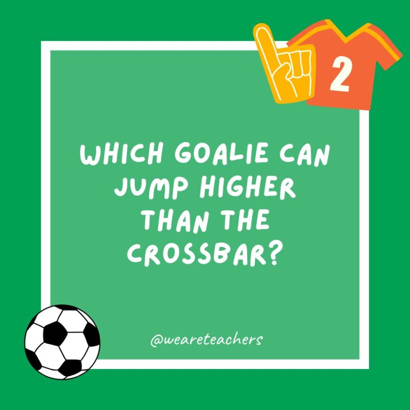 Which goalie can jump higher than the crossbar? Which goalie can jump higher than the crossbar?