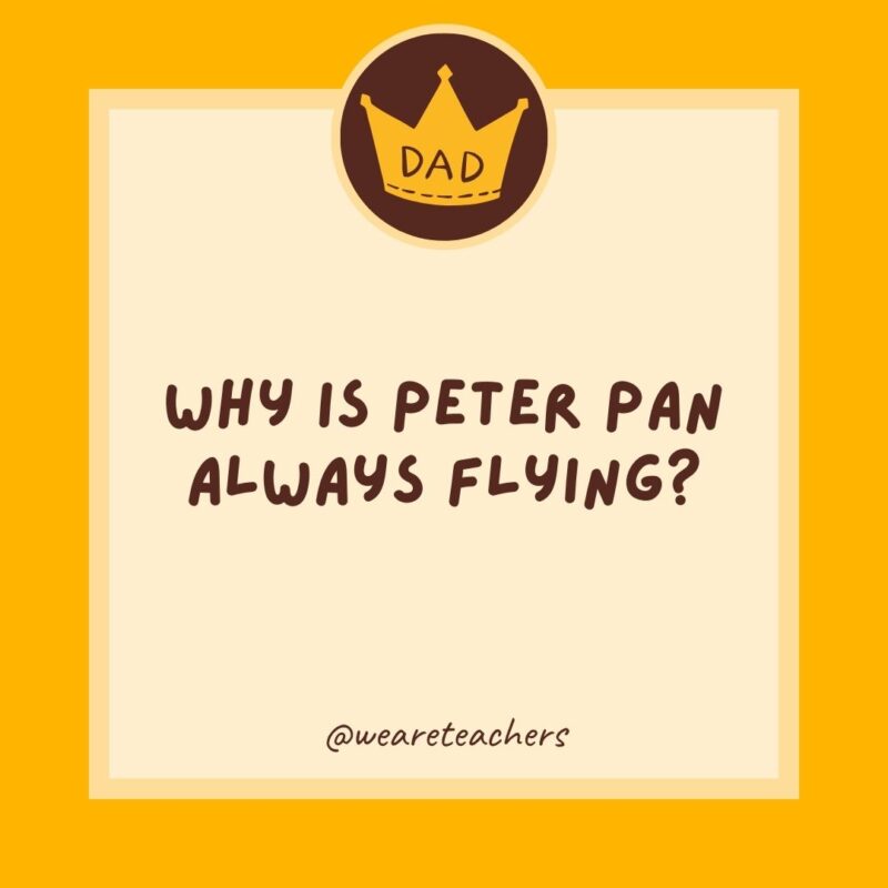 Why is Peter Pan always flying?