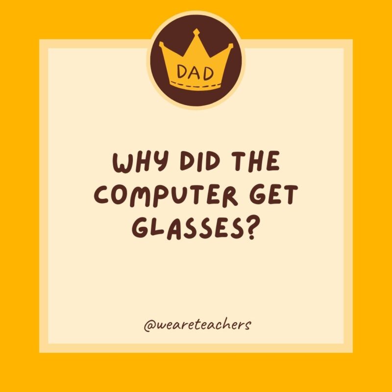 Why did the computer get glasses? To improve its website.